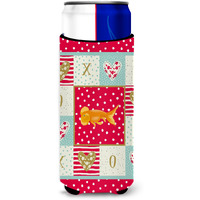 "Caroline's Treasures CK5470MUK Bubble Eyed Goldfish Love Ultra Hugger for slim cans cold-beverage-koozies, Multicolor"