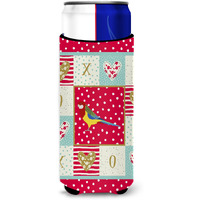 "Caroline's Treasures CK5526MUK Rosella Love Michelob Ultra Hugger for slim cans cold-beverage-koozies, Multicolor"