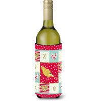 "Caroline's Treasures CK5501LITERK Border Canary Love Wine Bottle Hugger cold-beverage-koozies, 750 ml, Multicolor"