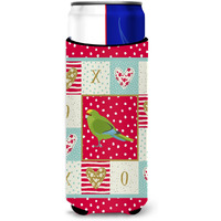 "Caroline's Treasures CK5524MUK New Zealand Parakeet Love Ultra Hugger for slim cans cold-beverage-koozies, Multicolor"