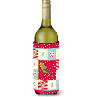 "Caroline's Treasures CK5520LITERK Budgerigar Love Wine Bottle Hugger cold-beverage-koozies, 750 ml, Multicolor"
