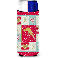 "Caroline's Treasures CK5500MUK Belgian Hunchback Canary Love Hugger for slim cans cold-beverage-koozies, Multicolor"