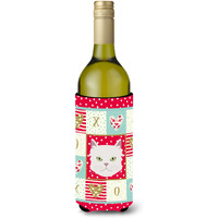 "Caroline's Treasures CK5085LITERK Asian Semi Longhaired Cat Wine Bottle Hugger cold-beverage-koozies, 750 ml, Multicolor"