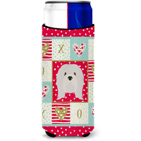 "Caroline's Treasures CK5215MUK Lhasa Apso Michelob Ultra Hugger for slim cans cold-beverage-koozies, Multicolor"