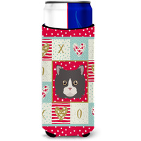 "Caroline's Treasures CK5150MUK Poodle Cat Michelob Ultra Hugger for slim cans cold-beverage-koozies, Multicolor"
