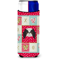 "Caroline's Treasures CK5209MUK Japanese Chin Michelob Ultra Hugger for slim cans cold-beverage-koozies, Multicolor"