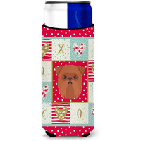 "Caroline's Treasures CK5188MUK Brussels Griffon Michelob Ultra Hugger for slim cans cold-beverage-koozies, Multicolor"