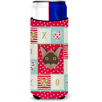 "Caroline's Treasures CK5096MUK Burmese Cat Michelob Ultra Hugger for slim cans cold-beverage-koozies, Multicolor"