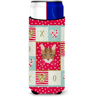 "Caroline's Treasures CK5174MUK Toyger Cat Michelob Ultra Hugger for slim cans cold-beverage-koozies, Multicolor"