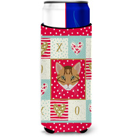 "Caroline's Treasures CK5102MUK Cheetoh Cat Michelob Ultra Hugger for slim cans cold-beverage-koozies, Multicolor"