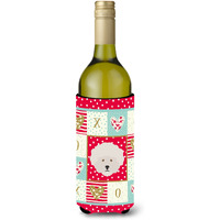 "Caroline's Treasures CK5185LITERK Bichon Fris Wine Bottle Insulator Hugger cold-beverage-koozies, 750 ml, Multicolor"