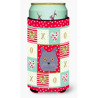 "Caroline's Treasures CK5095TBC British Shorthair Cat Tall Boy Hugger cold-beverage-koozies, Multicolor"