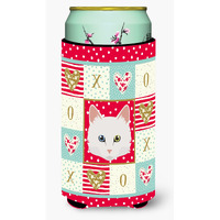 "Caroline's Treasures CK5175TBC Turkish Angora Cat Tall Boy Insulator Hugger cold-beverage-koozies, Multicolor"