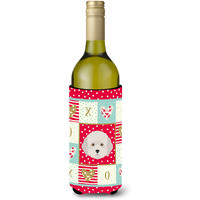 "Caroline's Treasures CK5193LITERK Cyprus Poodle Wine Bottle Insulator Hugger cold-beverage-koozies, 750 ml, Multicolor"