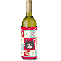 "Caroline's Treasures CK5150LITERK Poodle Cat Wine Bottle Insulator Hugger cold-beverage-koozies, 750 ml, Multicolor"