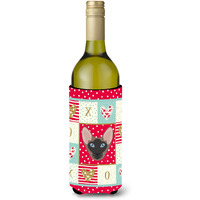 "Caroline's Treasures CK5141LITERK Oriental Bicolor Cat Wine Bottle Hugger cold-beverage-koozies, 750 ml, Multicolor"
