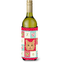 "Caroline's Treasures CK5160LITERK Selkirk Rex Cat Wine Bottle Hugger cold-beverage-koozies, 750 ml, Multicolor"