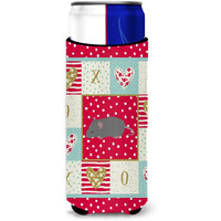 "Caroline's Treasures CK5447MUK Australian Long Coat Mouse Love Ultra Hugger slim can cold-beverage-koozies, Multicolor"