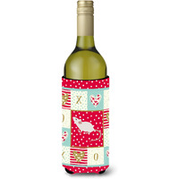 "Caroline's Treasures CK5454LITERK White Domestic Mouse Love Wine Bottle Hugger cold-beverage-koozies, 750 ml, Multicolor"