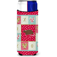 "Caroline's Treasures CK5462MUK Rex Rat Love Michelob Ultra Hugger for slim cans cold-beverage-koozies, Multicolor"