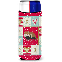 "Caroline's Treasures CK5441MUK European Hamster Love Ultra Hugger for slim cans cold-beverage-koozies, Multicolor"
