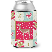 "Caroline's Treasures CK5348CC Guanaco Love Can or Bottle Hugger cold-beverage-koozies, Multicolor"
