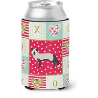 "Caroline's Treasures CK5298CC Silver Fox Love Can or Bottle Hugger cold-beverage-koozies, Multicolor"