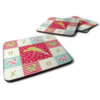 "Caroline's Treasures CK5500FC Belgian Hunchback Canary Love Foam Set of 4 coasters, Multicolor"