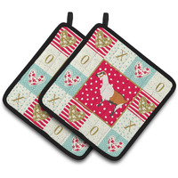 "Caroline's Treasures CK5307PTHD Alpine Goat Love Pair of Pot Holders potholders, Multicolor"