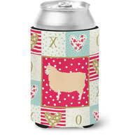 "Caroline's Treasures CK5401CC English Leicester Longwool Sheep Love Can Hugger cold-beverage-koozies, Multicolor"