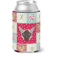 "Caroline's Treasures CK5104CC Colorpoint Longhair Cat Love Can or Bottle Hugger cold-beverage-koozies, Multicolor"