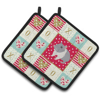 "Caroline's Treasures CK5442PTHD South African Hamster Love Pair of Pot Holders potholders, Multicolor"
