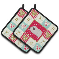 "Caroline's Treasures CK5429PTHD Himalayan Guinea Pig Love Pair of Pot Holders potholders, Multicolor"