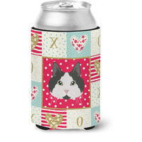 "Caroline's Treasures CK5108CC Cymric Cat Love Can or Bottle Hugger cold-beverage-koozies, Multicolor"