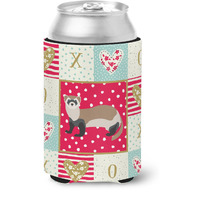 "Caroline's Treasures CK5305CC Ferret Love Can or Bottle Hugger cold-beverage-koozies, Multicolor"