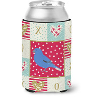 "Caroline's Treasures CK5510CC Bunting Love Can or Bottle Hugger cold-beverage-koozies, Multicolor"