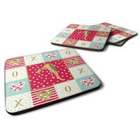 "Caroline's Treasures CK5503FC Jibso Canary Love Foam Set of 4 coasters, Multicolor"