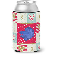 "Caroline's Treasures CK5493CC Super Delta Tail Betta Love Can or Bottle Hugger cold-beverage-koozies, Multicolor"