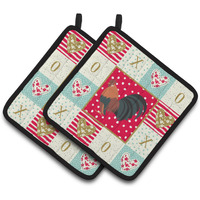 "Caroline's Treasures CK5263PTHD Dutch Bantam Chicken Love Pair of Pot Holders potholders, Multicolor"
