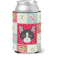 "Caroline's Treasures CK5081CC American Polydactyl Cat Love Can or Bottle Hugger cold-beverage-koozies, Multicolor"
