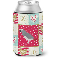 "Caroline's Treasures CK5518CC African Grey Parrot Love Can or Bottle Hugger cold-beverage-koozies, Multicolor"