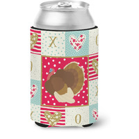 "Caroline's Treasures CK5417CC French Turkey Dindon Love Can or Bottle Hugger cold-beverage-koozies, Multicolor"