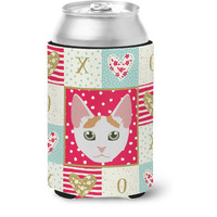 "Caroline's Treasures CK5122CC Japanese Bobtail Cat Love Can or Bottle Hugger cold-beverage-koozies, Multicolor"
