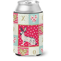 "Caroline's Treasures CK5388CC English Spot Rabbit Love Can or Bottle Hugger cold-beverage-koozies, Multicolor"