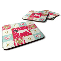 "Caroline's Treasures CK5405FC Dorper Sheep Love Foam Set of 4 coasters, Multicolor"