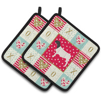 "Caroline's Treasures CK5405PTHD Dorper Sheep Love Pair of Pot Holders potholders, Multicolor"