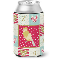 "Caroline's Treasures CK5502CC French Curly Canary Love Can or Bottle Hugger cold-beverage-koozies, Multicolor"