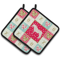 "Caroline's Treasures CK5332PTHD Paso Fino Horse Love Pair of Pot Holders potholders, Multicolor"