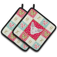 "Caroline's Treasures CK5142PTHD Oriental Longhair Cat Love Pair of Pot Holders potholders, Multicolor"