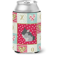 "Caroline's Treasures CK5420CC Black Velvet Chinchilla Love Can or Bottle Hugger cold-beverage-koozies, Multicolor"